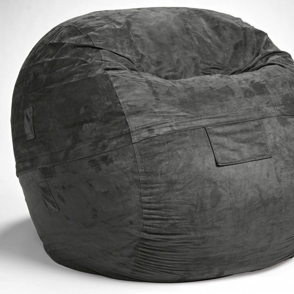 Cozy Dark Gray Bean Bag Chair - ShopCozyCorner | Bookish Nostalgia