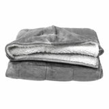 Grey Deluxe Hooded Weighted Velvet Throw Blanket - ShopCozyCorner